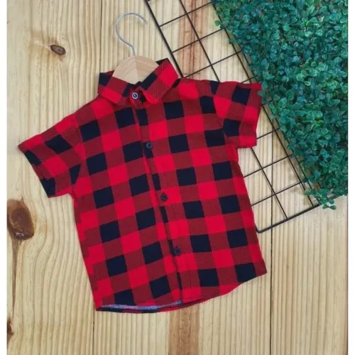 Camisa xadrez tam 3/4 anos 
