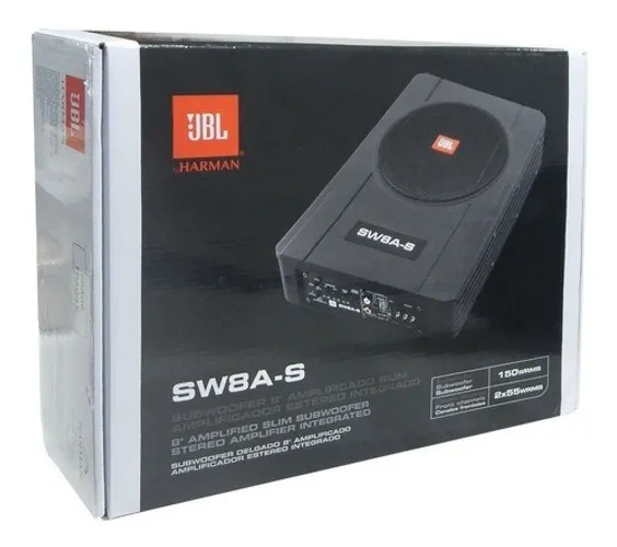 Subwoofer caixa ativa JBL selenium Slim 8'' SW8A-S amplificado 1 ano de garantia