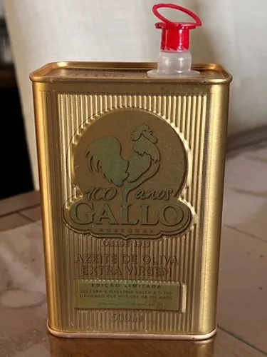 Lata vazia azeite galo 100 anos colecionadores 