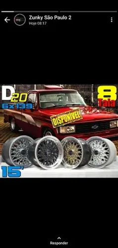 Promoção Rodas Aro 15x8' 6x139 BBS Novas PARA CAMINHONETE 