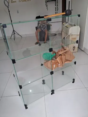 Balcões de vidro expositor para lojas aparti de 450 R$