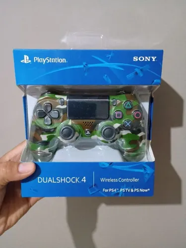 Controle Playstation 4 camuflado verde