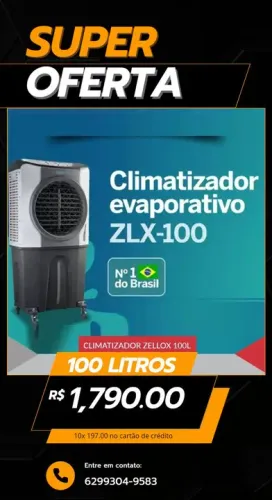Climatizador Evaporativo - 100 Litros