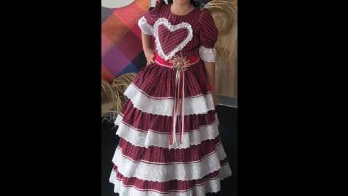 Vende-se vestido belíssimo junino festa de São João junina infantil feminina nova