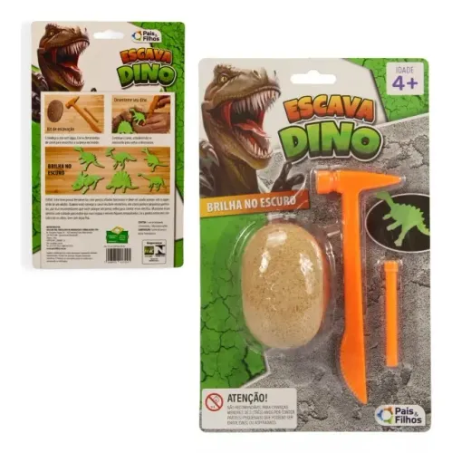 Escava Dino - Brinquedo Dinossauro Fóssil Escavação Escavar Dino - Novo Loja Coimbra