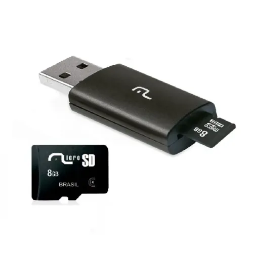 Cartão de Memória Multilaser 8GB MC161 com Adaptador USB Pen Drive - WZetta