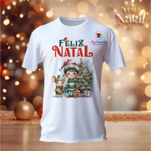 Camisetas Natalinas com artes exclusivas- preço de fábrica