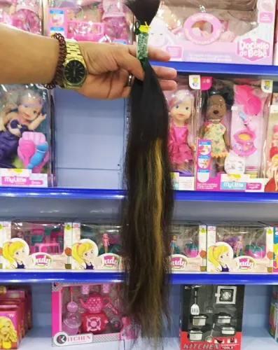 Cabelo Humano 65cm 54g 12,00 Castanho Leve Ondulado, Regional Não Vergem
