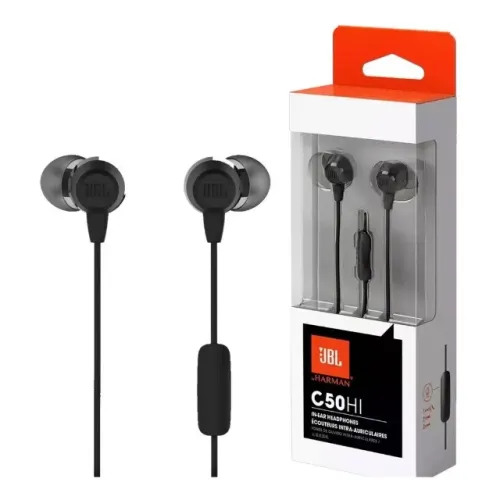 Fone De Ouvido In-ear C50hi Com Microfone P2 Preto Jbl 