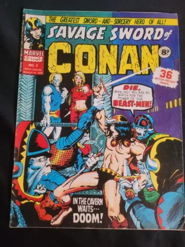 Revista Savage Sword Of Conan Vol 1 No 2 Inglesa 1975 Ctcrxx