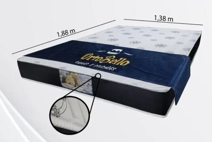 Colchão casal D28 Ortobello 14cm  - Entrega Rápida