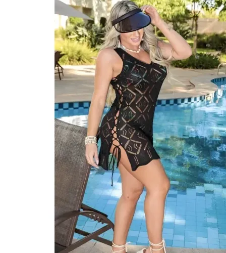 Saída de Praia Curta Crochê
