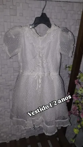 Vestidos Branco infantil ideal para batizado, daminhas, fantasia $40.00 cada
