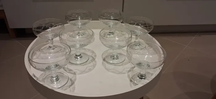 Jogo de 8 taças de cristal para champagne