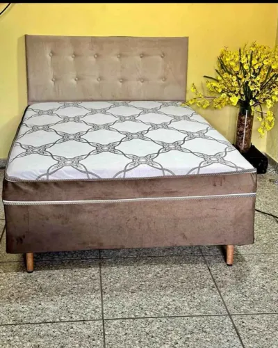 Cama Box Casal com Cabeceira