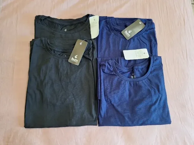 4 Camisetas Básicas 100% Algodão Manga Curta Gola Careca Tamanho P