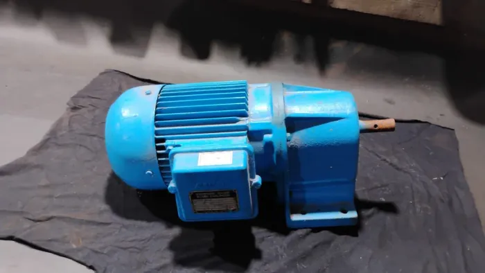 Motor Elétrico com Redutor de Velocidade - Azul