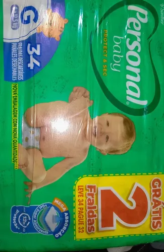 Fraldas Personal Baby G - Leve 34 Pague 32