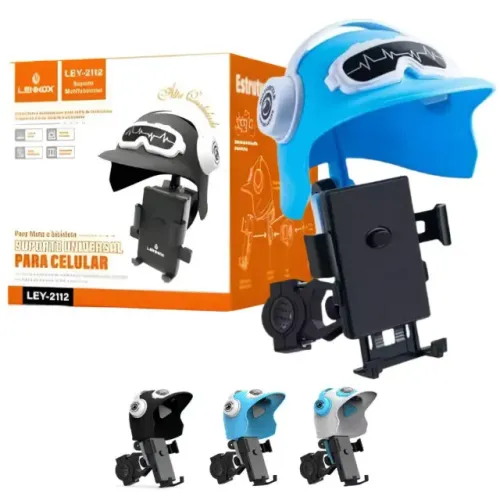 Suporte Celular Moto c/ Proteção Lehmox LEY-2112