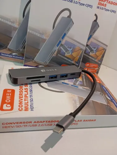 Adaptador USB-C ONEX - Hub 7 em 1