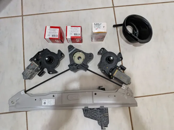 Kit Peças. Gol, Voyage G5/G6. Vidro Elétrico LD. Solenoide combust e eletrobomba parabrisa