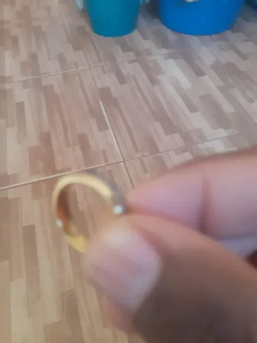 Anel tungstênio  não arranha banhado com ouro rose
