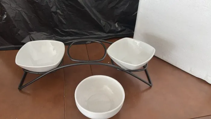 Cumbuca Jogo de 3 com suporte 