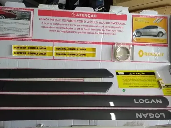 Jogo Friso Renault Logan 2014/2022 Cinza Aucier ref *5