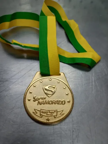 Medalha Dourada Super Namorado 3.5cm