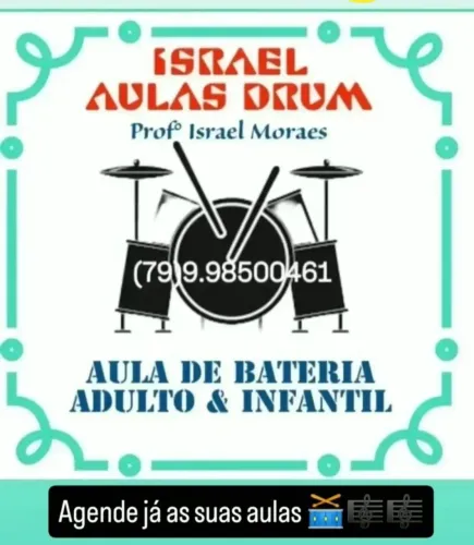 Aula de bateria (R$150,00)