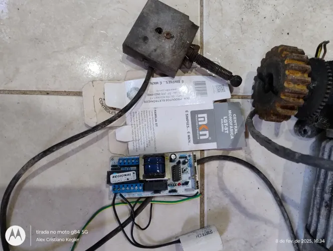 Motor antigo para portão mais central e fim de curso 