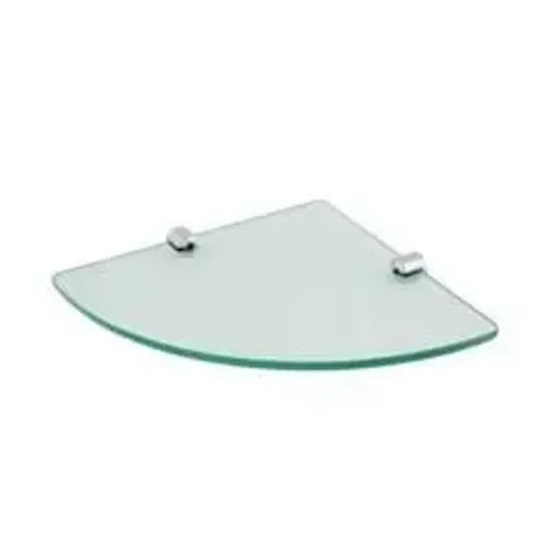 Cantoneira em vidro curva 35x35cm
