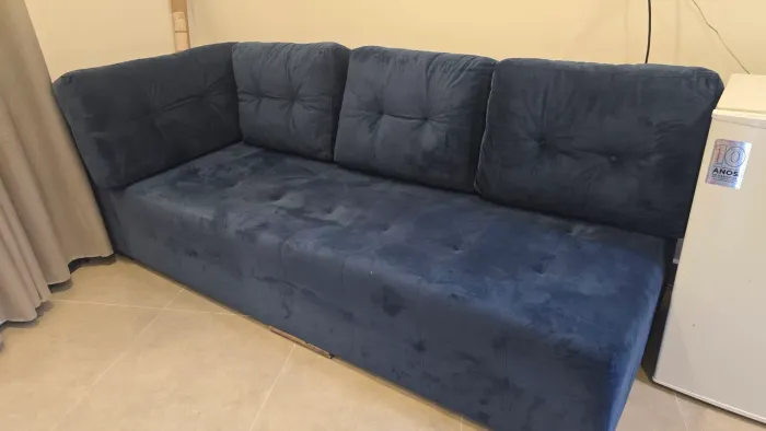 Sofá azul seminovo