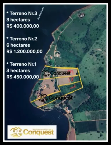 Vendo - Terreno no município de Fama, banhado pelo Rio Sapucaí e a represa de Furnas, luga