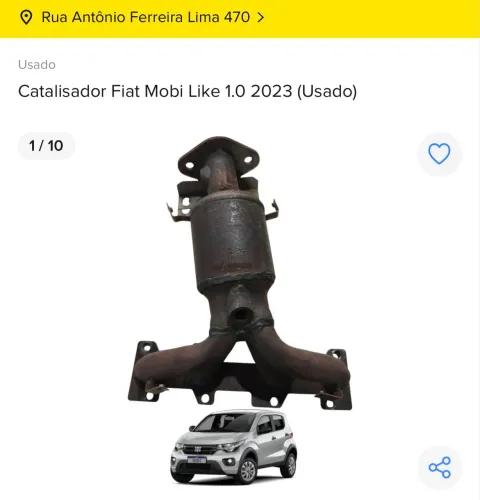 Catalisador Fiat Mobi Like 1.0 2023