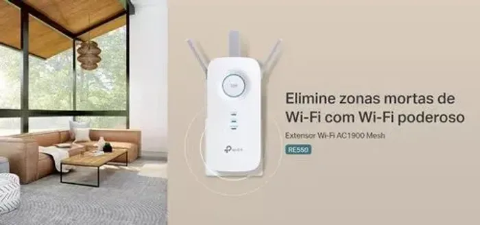 Repetidor Wi-fi Tp-link Re550 Onemesh 1900mbps 2,4ghz E 5ghz Cor Branco