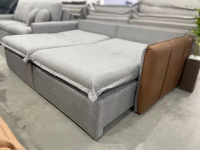 Sofá cama moderno slim sem caixaria