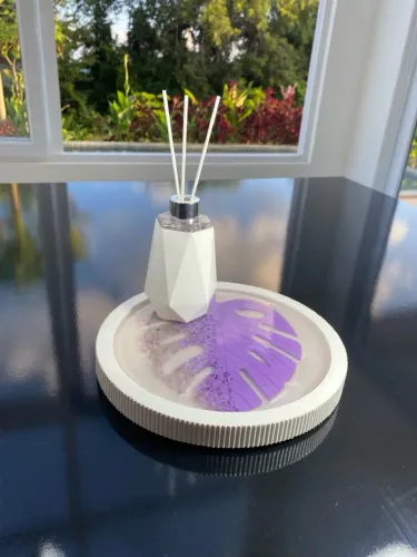 Difusor de ambiente decorativo com bandeja