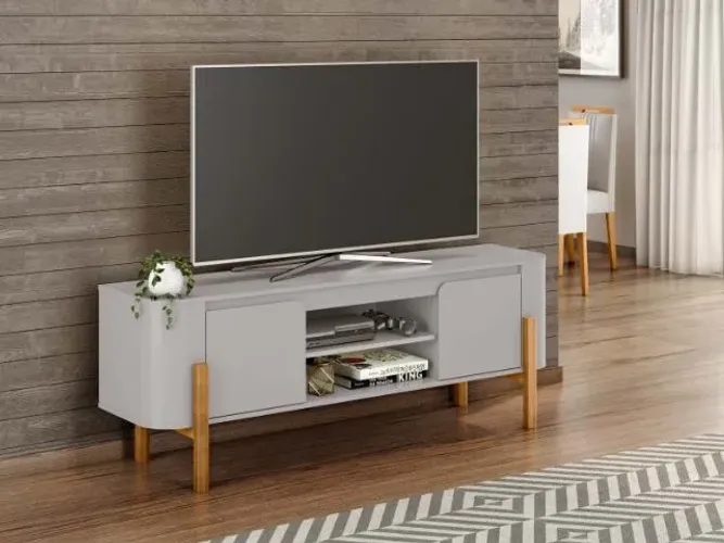 Rack Camburi Até 65 Polegadas Off White Frete Grátis - Até 12x S/ Juros