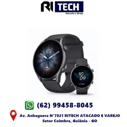 Relógio Smartwatch Amazfit Gtr 4 New Com Gps A2040 Galaxy Black