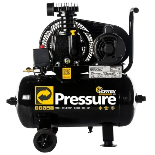 Compressor de Ar Vortex 200 7pcm 120psi 28L Mono-Pressure