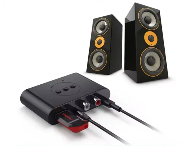 Adaptador Bluetooth Receptor e transmissor de áudio