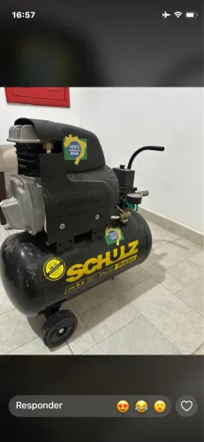 compressor de ar Schulz Pratiko 2 HP, reservatório de 25 litros
