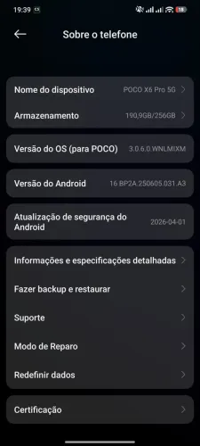 POCO X6 Pro 5G 256GB | Android 16 | Funcionando Perfeitamente