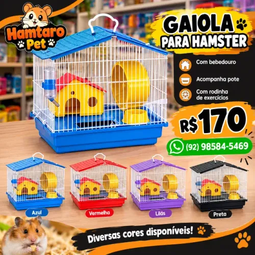 Gaiola para Hamster casinha