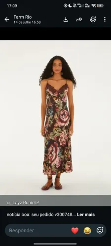 Vestido Farm alto inverno 2026