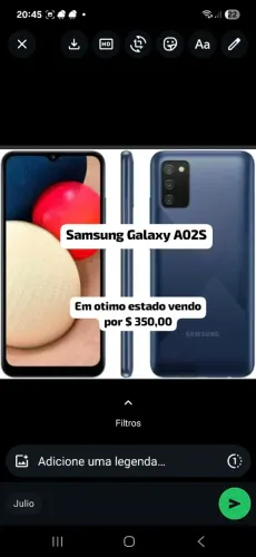Celular sansung galaxy Ao2s 