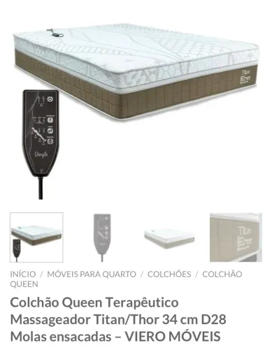 Colchão Queen terapêutico massageador titan molas ensacadas - ENTREGA HOJE !!! 