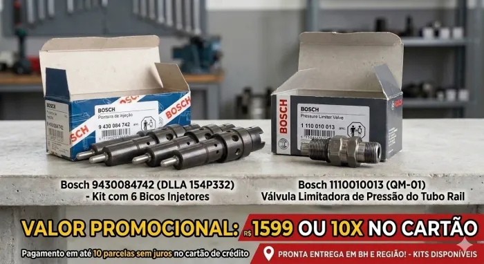Bico Injetor Bosch + Válvula de Alívio Rail