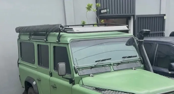 Bagageiro Mkk Com Toldo 2,5m Para Defender 110